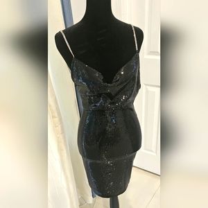 Bear Dance, Black Cocktail Dress, Size Small